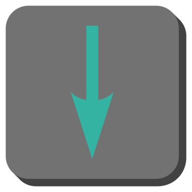 Yuvarlatılmış Kare vektör simgesi aşağı ok keskin