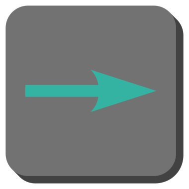 Kare vektör simge keskin ok sağ yuvarlak