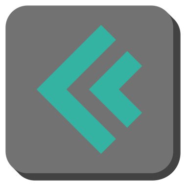 Sola kaydırma yuvarlak kare vektör simgesi