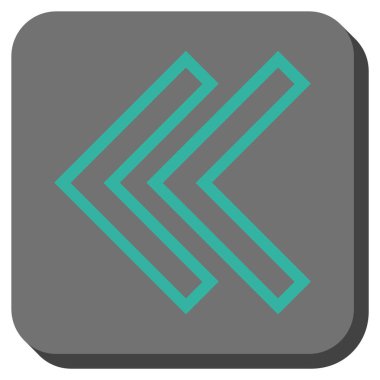 Sola kaydırma yuvarlak kare vektör simgesi