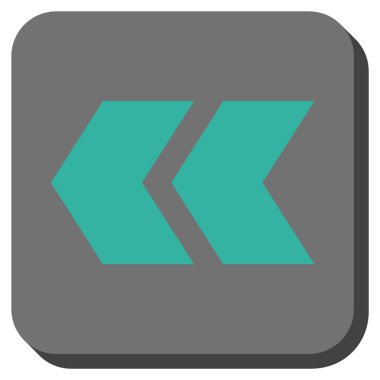 Sola kaydırma yuvarlak kare vektör simgesi