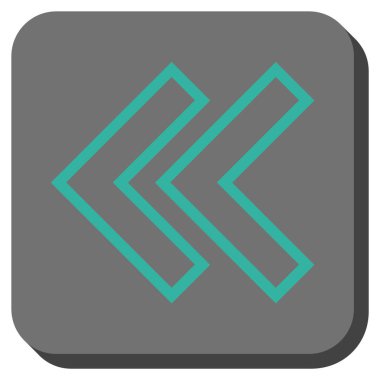 Sola kaydırma yuvarlak kare vektör simgesi