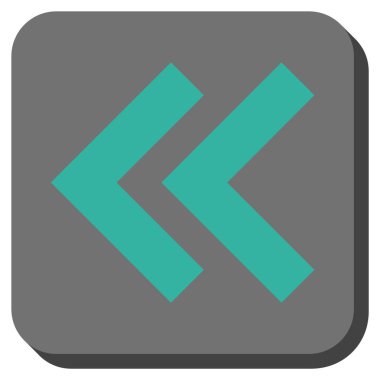 Sola kaydırma yuvarlak kare vektör simgesi