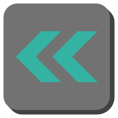 Sola kaydırma yuvarlak kare vektör simgesi