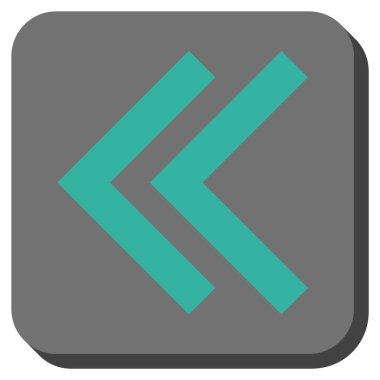 Sola kaydırma yuvarlak kare vektör simgesi