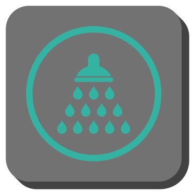 Duş yuvarlatılmış kare vektör simgesi