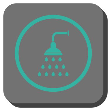 Duş yuvarlatılmış kare vektör simgesi