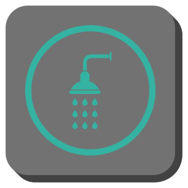 Duş yuvarlatılmış kare vektör simgesi