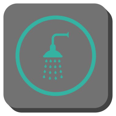 Duş yuvarlatılmış kare vektör simgesi