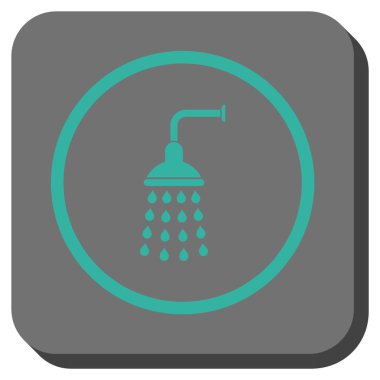 Duş yuvarlatılmış kare vektör simgesi