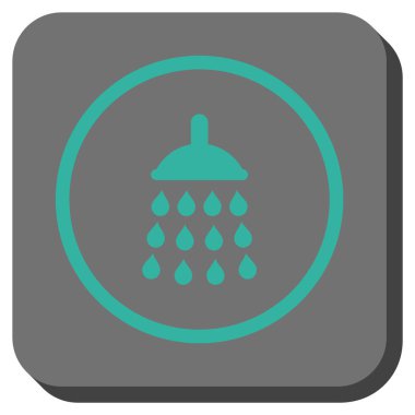 Duş yuvarlatılmış kare vektör simgesi