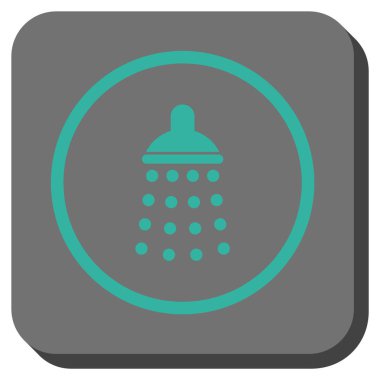 Duş yuvarlatılmış kare vektör simgesi