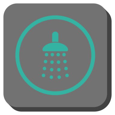 Duş yuvarlatılmış kare vektör simgesi