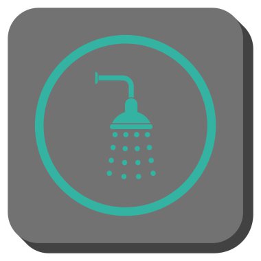 Duş yuvarlatılmış kare vektör simgesi