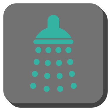 Duş yuvarlatılmış kare vektör simgesi