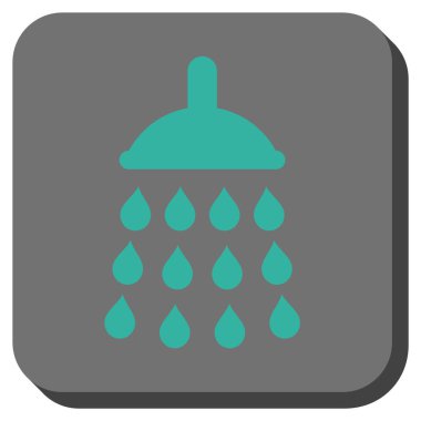 Duş yuvarlatılmış kare vektör simgesi