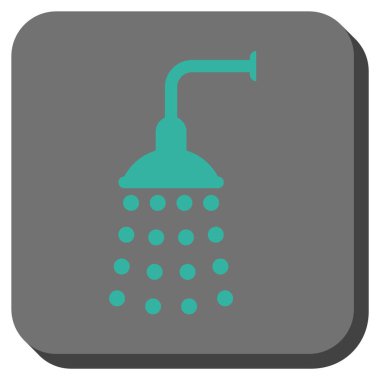 Duş yuvarlatılmış kare vektör simgesi