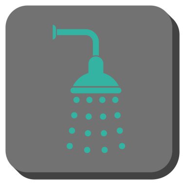 Duş yuvarlatılmış kare vektör simgesi