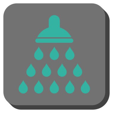 Duş yuvarlatılmış kare vektör simgesi