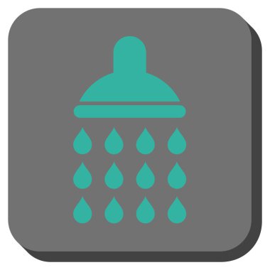 Duş yuvarlatılmış kare vektör simgesi