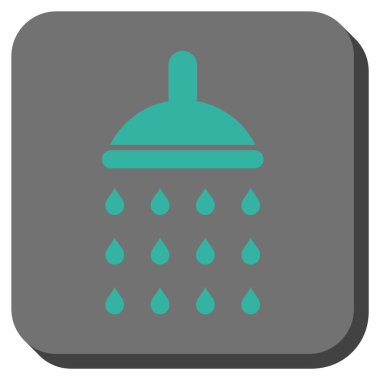 Duş yuvarlatılmış kare vektör simgesi