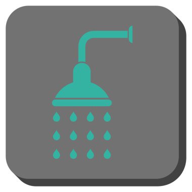 Duş yuvarlatılmış kare vektör simgesi