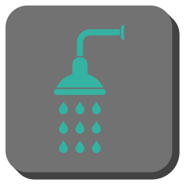 Duş yuvarlatılmış kare vektör simgesi