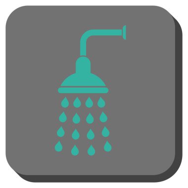 Duş yuvarlatılmış kare vektör simgesi