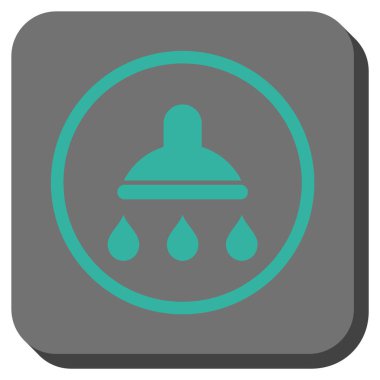 Duş yuvarlatılmış kare vektör simgesi