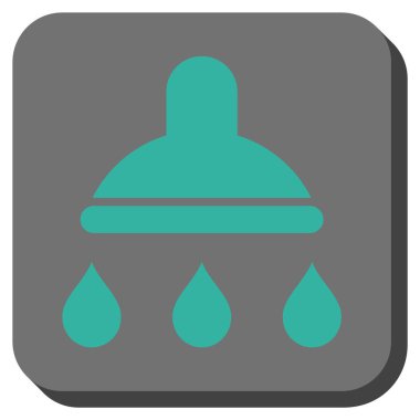 Duş yuvarlatılmış kare vektör simgesi