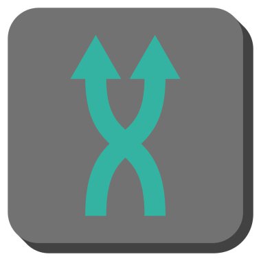 Yuvarlatılmış Kare vektör simge yukarı okları shuffle