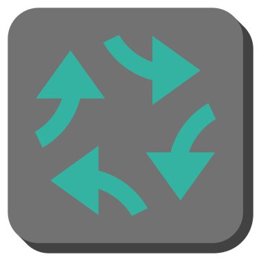 Oklar yuvarlatılmış kare vektör simge girdap