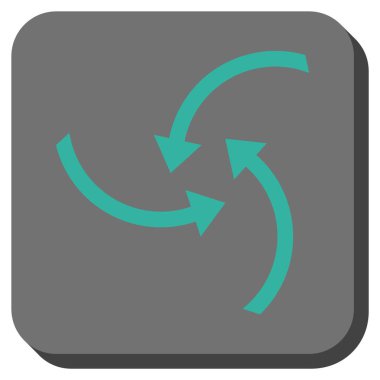 Oklar yuvarlatılmış kare vektör simge girdap