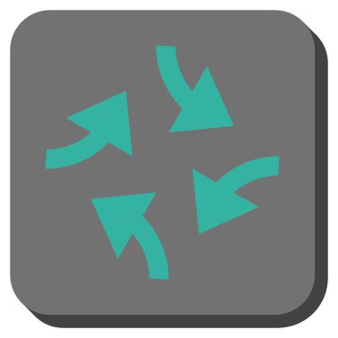 Oklar yuvarlatılmış kare vektör simge girdap