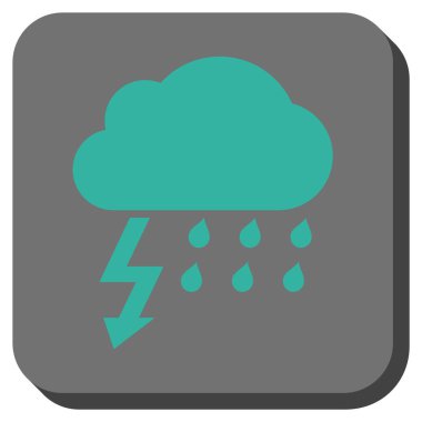 Fırtına yuvarlatılmış kare vektör simgesi