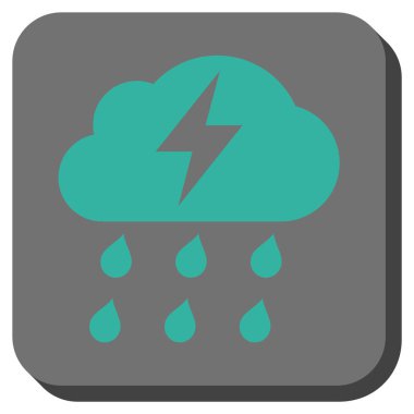 Fırtına yuvarlatılmış kare vektör simgesi