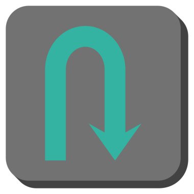 Yuvarlatılmış Kare vektör simge geri açmak