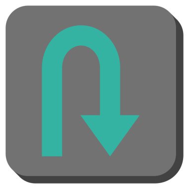 Yuvarlatılmış Kare vektör simge geri açmak