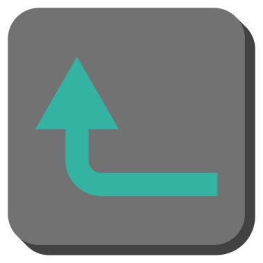 İleriye doğru yuvarlatılmış kare vektör simge açmak