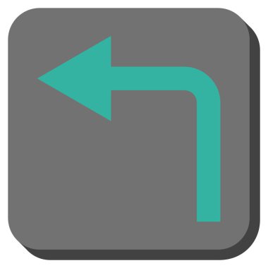 Sol yuvarlak kare vektör simge açmak