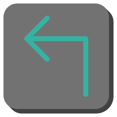 Sol yuvarlak kare vektör simge açmak