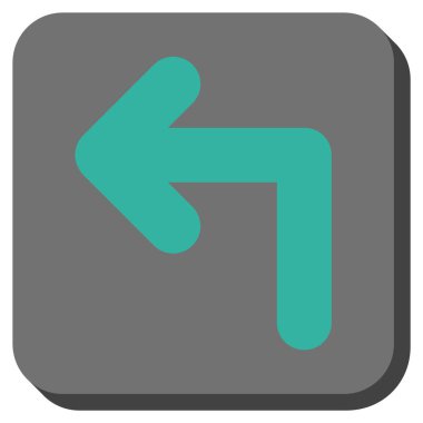 Sol yuvarlak kare vektör simge açmak