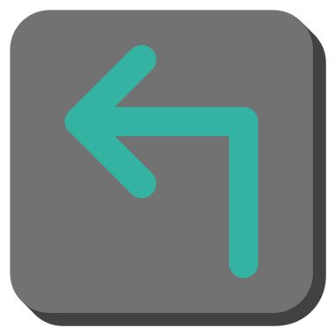 Sol yuvarlak kare vektör simge açmak