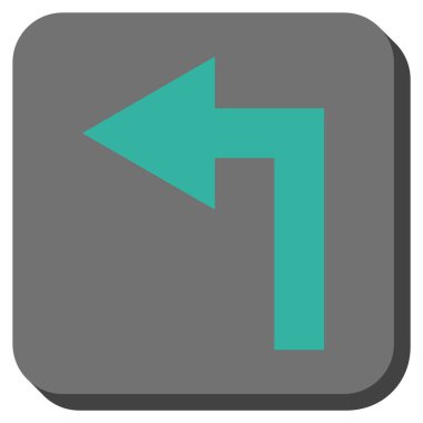 Sol yuvarlak kare vektör simge açmak