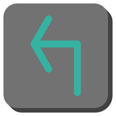 Sol yuvarlak kare vektör simge açmak