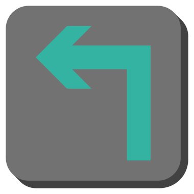 Sol yuvarlak kare vektör simge açmak