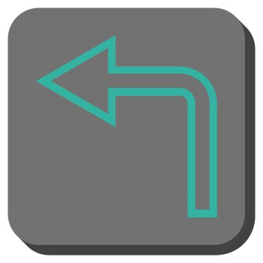 Sol yuvarlak kare vektör simge açmak