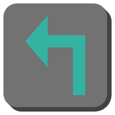 Sol yuvarlak kare vektör simge açmak