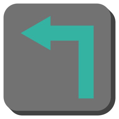 Sol yuvarlak kare vektör simge açmak