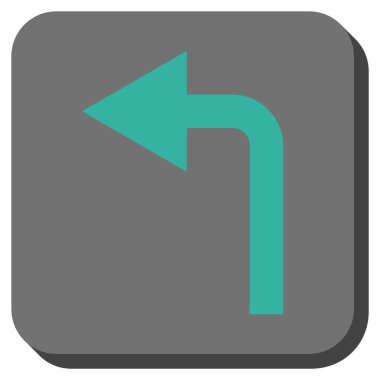 Sol yuvarlak kare vektör simge açmak